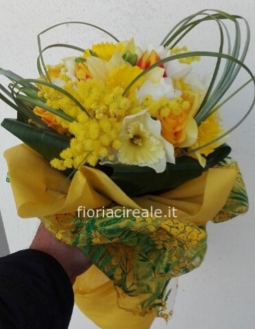 BOUQUET MIMOSA E NARCISI