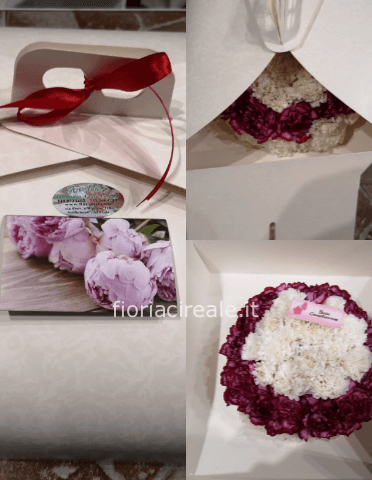 torta  floreale di rose o garofani